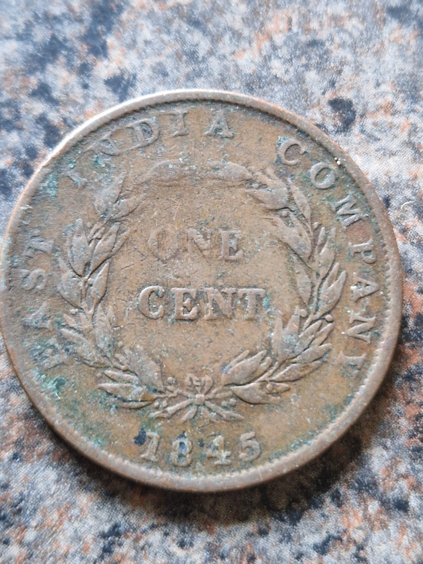 Straits Settlements One Cent 1845 — East India Company | Victoria | Calcutta Mint | William Wyon | Good
