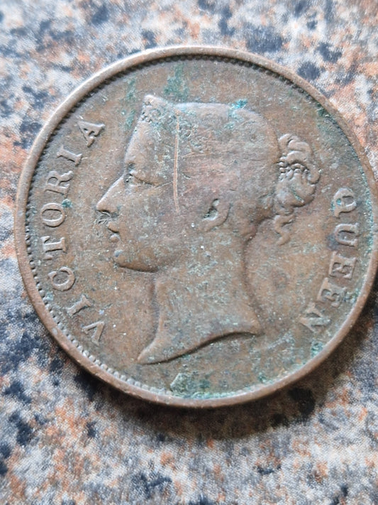 Straits Settlements One Cent 1845 — East India Company | Victoria | Calcutta Mint | William Wyon | Good