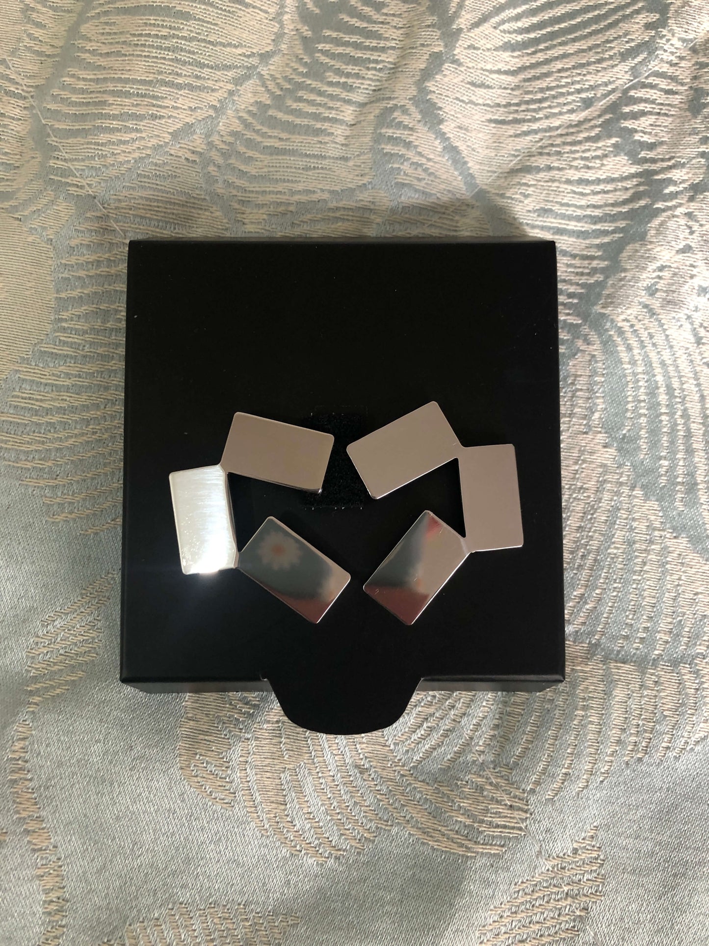 Alessi 'Fiato sul Collo' Necklace & 'Alisei' Earrings — Mario Trimarchi, 2011 | Mirror-Polished Stainless Steel Set