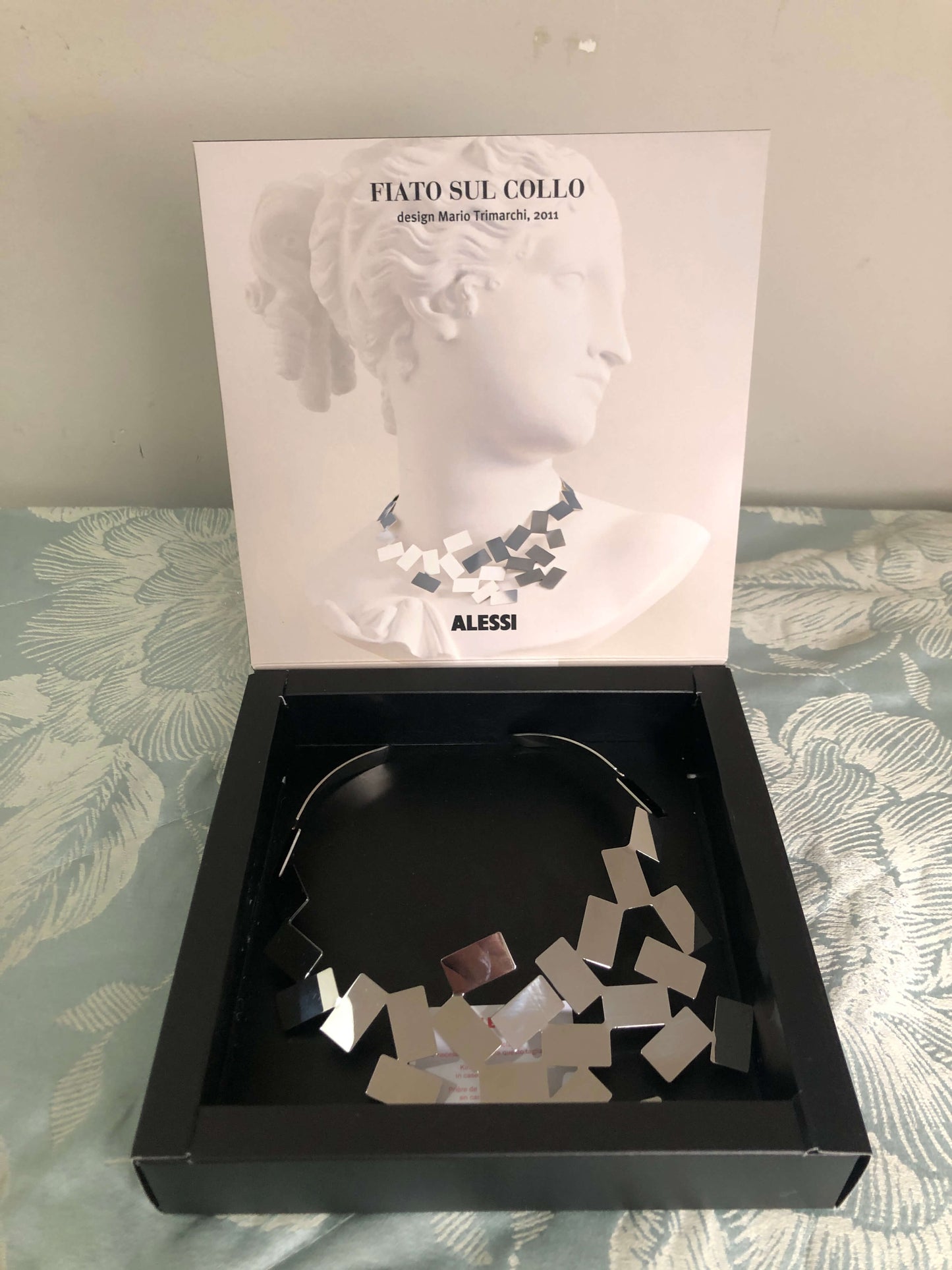 Alessi 'Fiato sul Collo' Necklace & 'Alisei' Earrings — Mario Trimarchi, 2011 | Mirror-Polished Stainless Steel Set