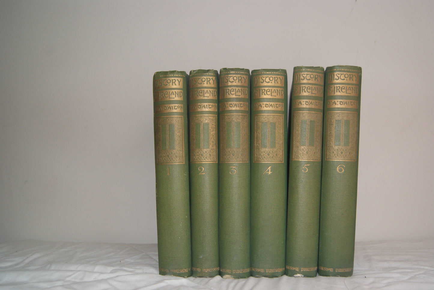 History of Ireland From the Earliest Times to the Present Day — Rev. E.A. D'Alton | Complete Six Volume Set | Gresham Publishing | Celtic Design Bindings | Good Condition