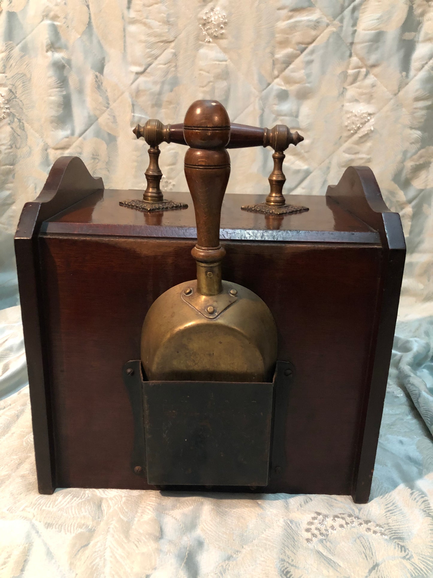 Victorian Mahogany Purdonium Coal Scuttle — Circa 1880–1900 | Brass Fittings & Original Scoop | Very Good