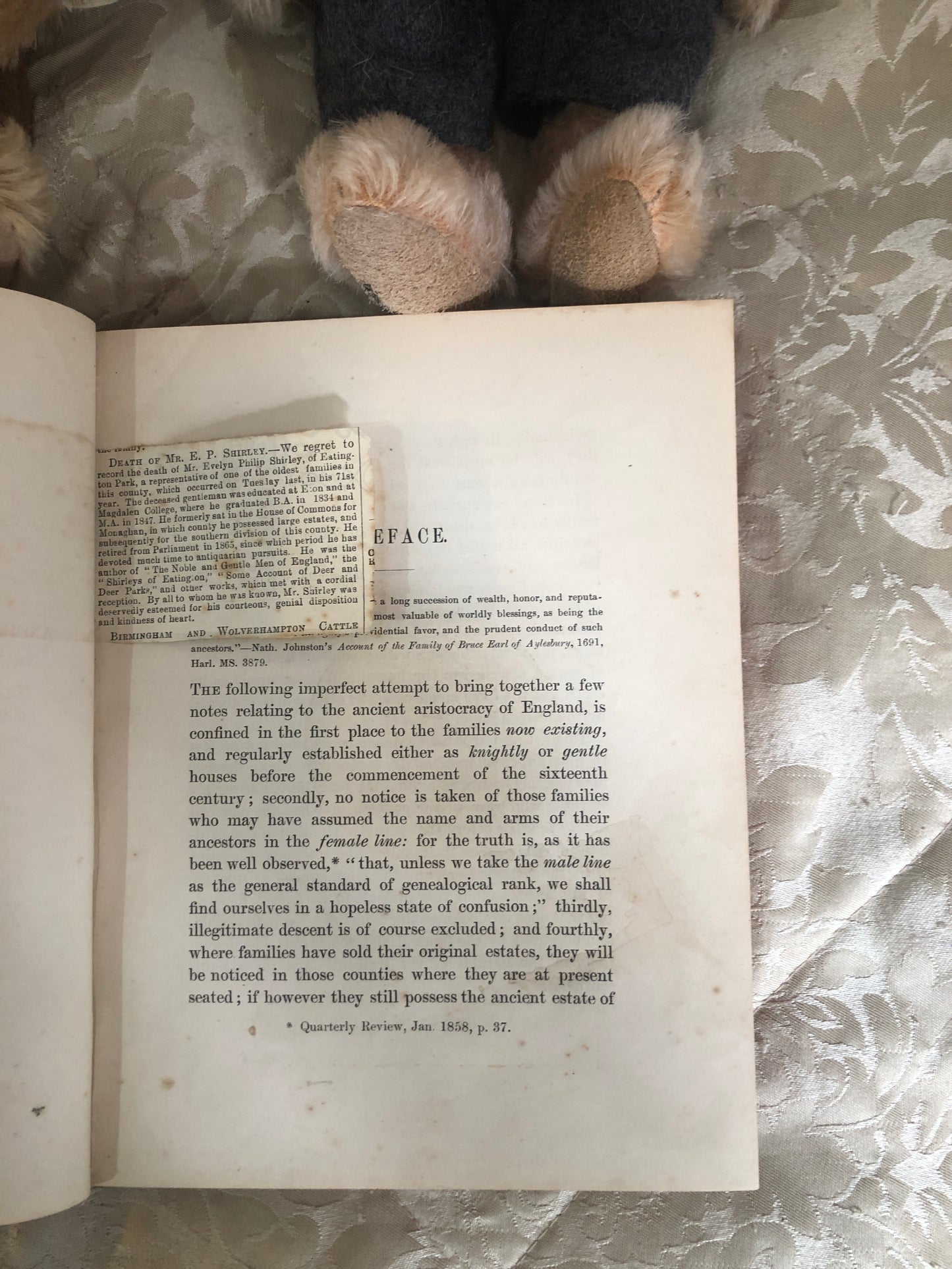 The Noble and Gentle Men of England — Evelyn Philip Shirley | 1859 First Edition | Charles Gresley of Lichfield's Copy | Armorial Bookplate