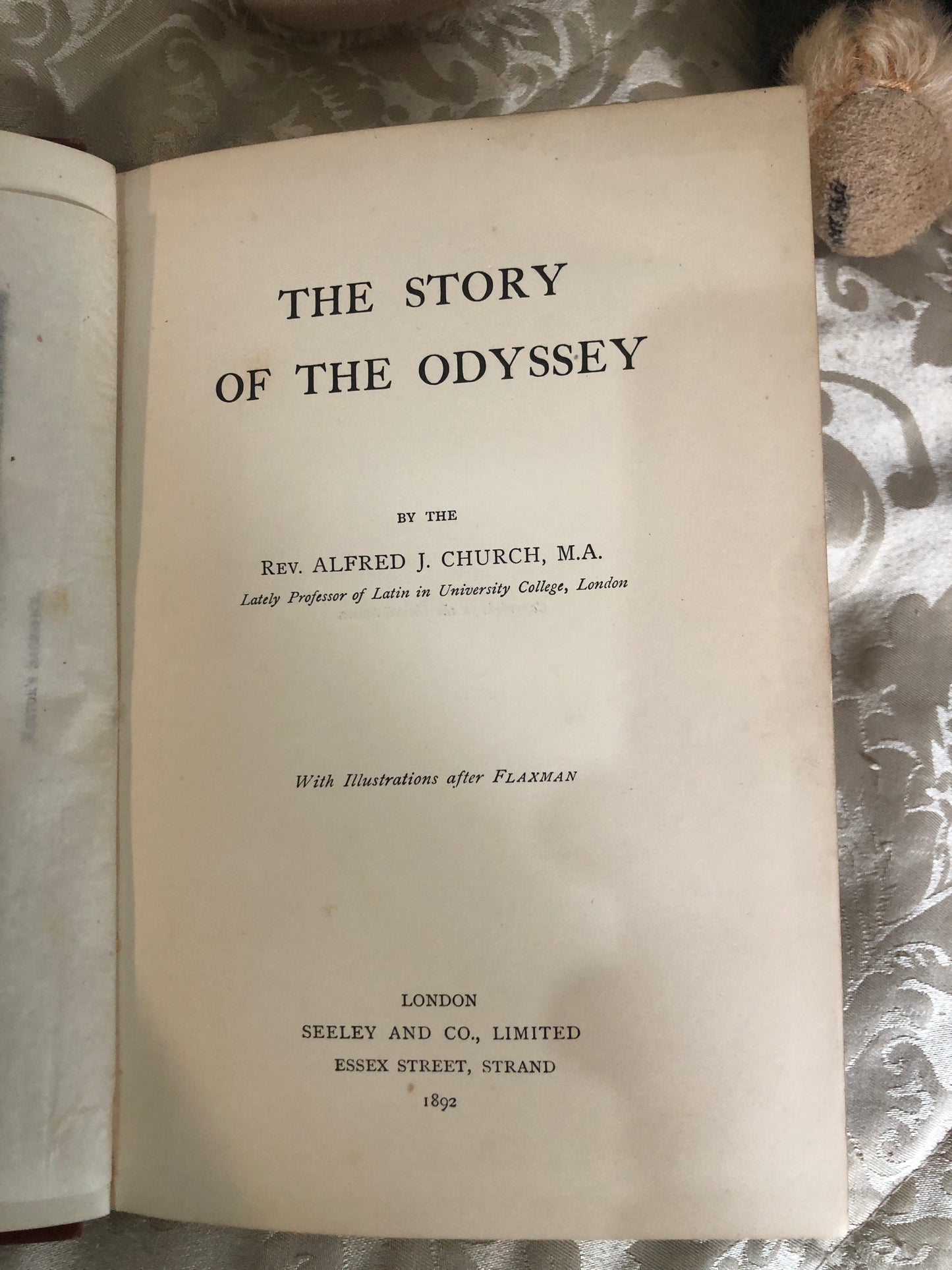 The Story of the Odyssey — Rev. Alfred J. Church | Seeley & Co. 1892 | First Edition | 16 Colour Plates after Flaxman | Decorated Cloth