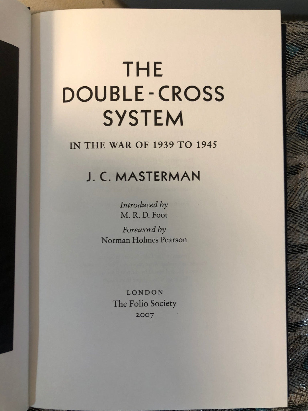 The Double-Cross System — J.C. Masterman | Folio Society 2007 | WWII Espionage — view 5