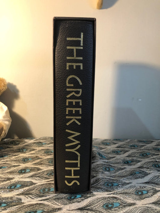 The Greek Myths — Robert Graves | Folio Society 1996 | Quarter Leather | Illustrated by Grahame Baker